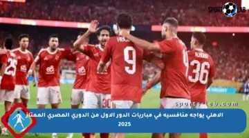 الأهلي يواجه منافسيه في مباريات الدور الأول من الدوري المصري الممتاز 2025